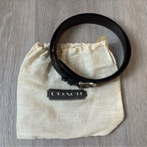 Coach Black Leather Belt